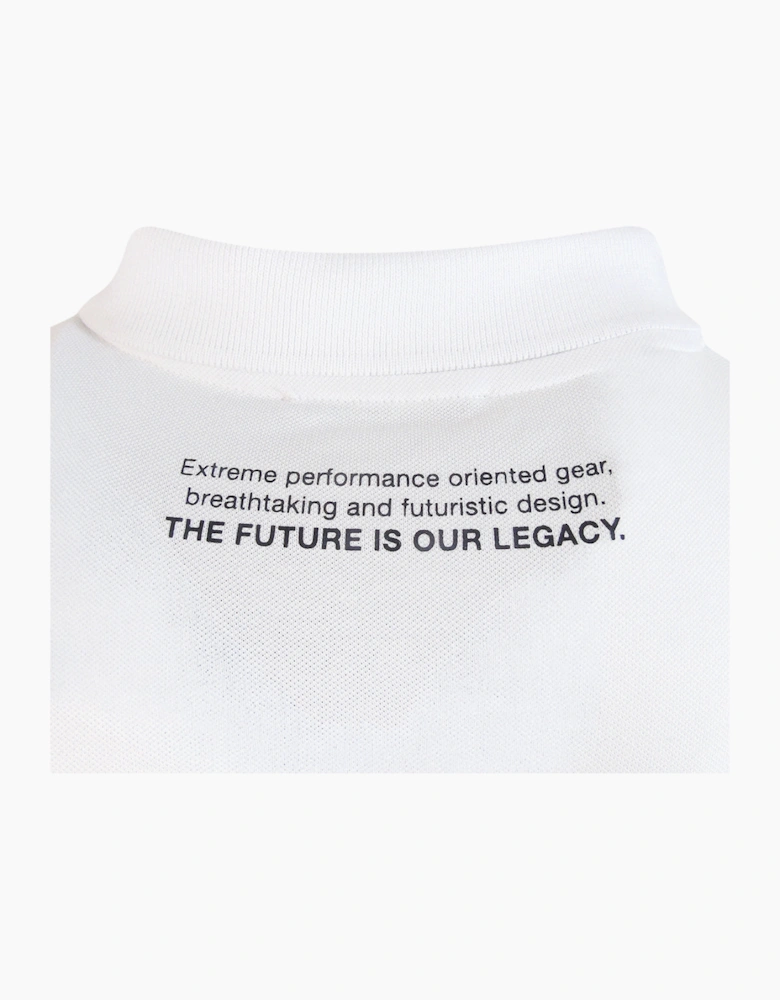 Plein Sport Classic Logo Stretch White Polo Shirt
