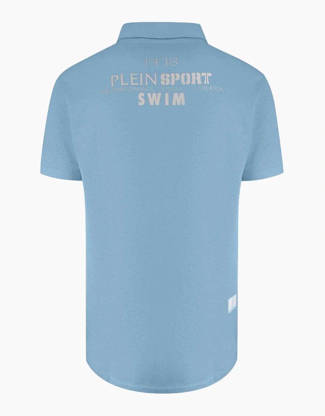 Plein Sport Spiral Logo Stretch Blue Polo Shirt