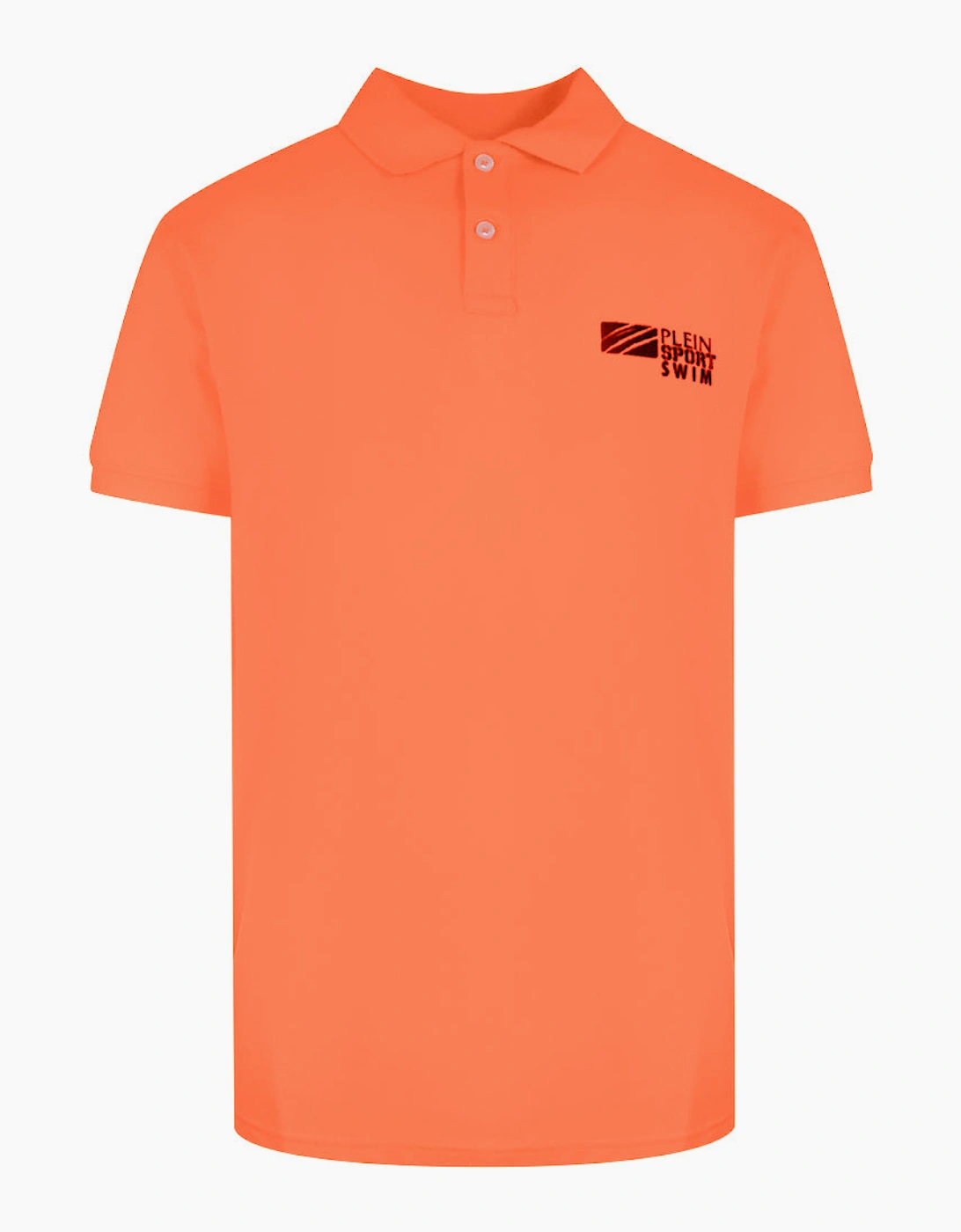 Philipp Plein Men's Plein Sport Basic Logo Stretch Orange Polo Shirt
