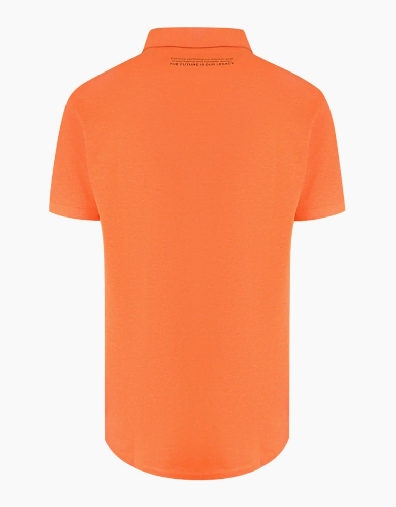 Plein Sport Basic Logo Stretch Orange Polo Shirt
