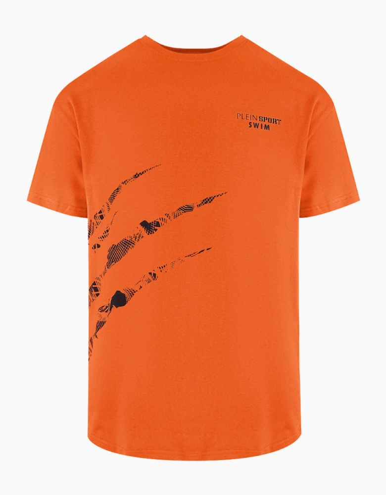 Plein Sport Scratch Logo Orange Fluo T-Shirt