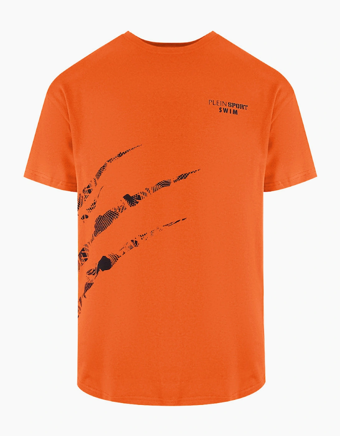 Plein Sport Scratch Logo Orange Fluo T-Shirt