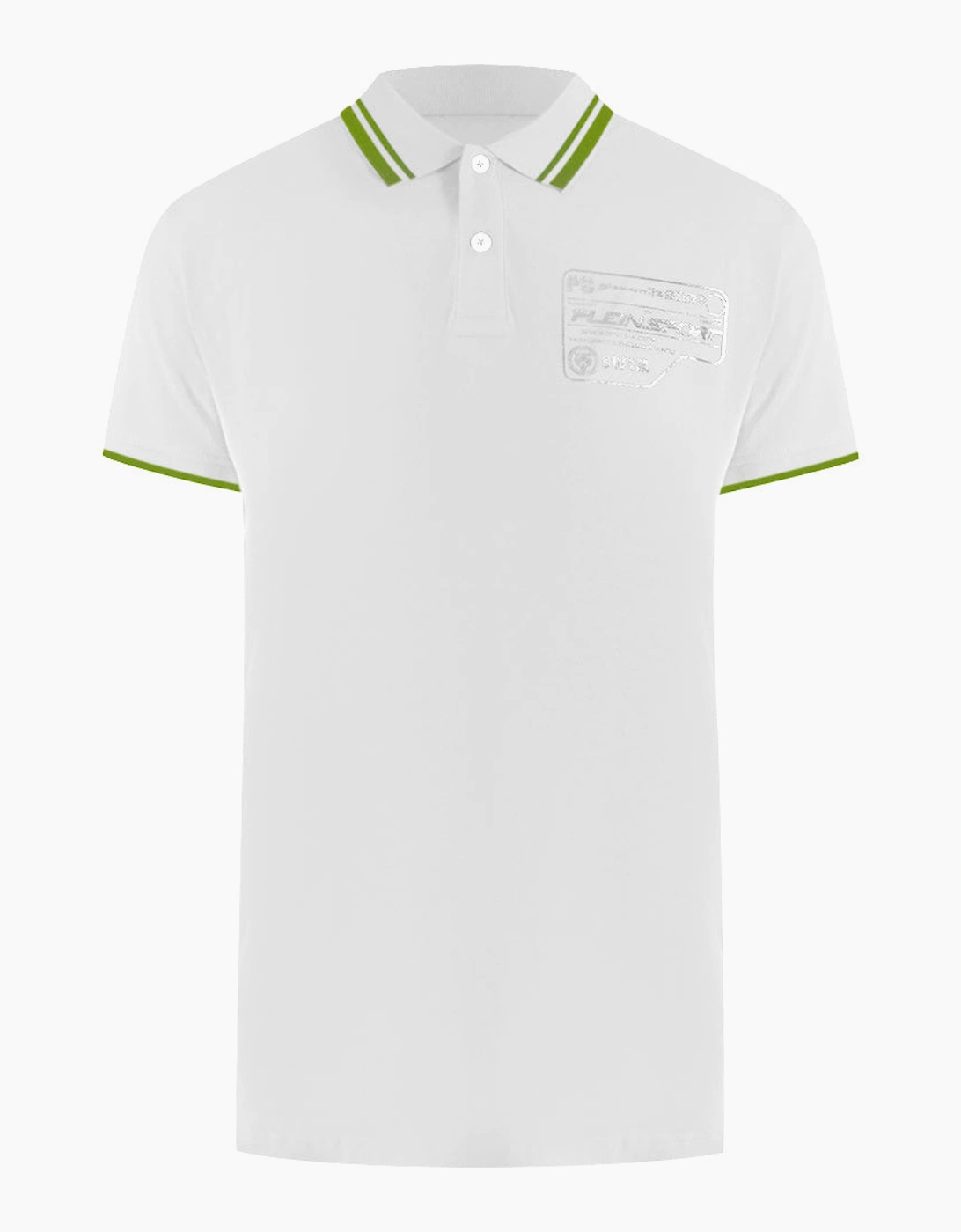 Philipp Plein Men's Plein Sport Performance Logo Stretch White Polo Shirt