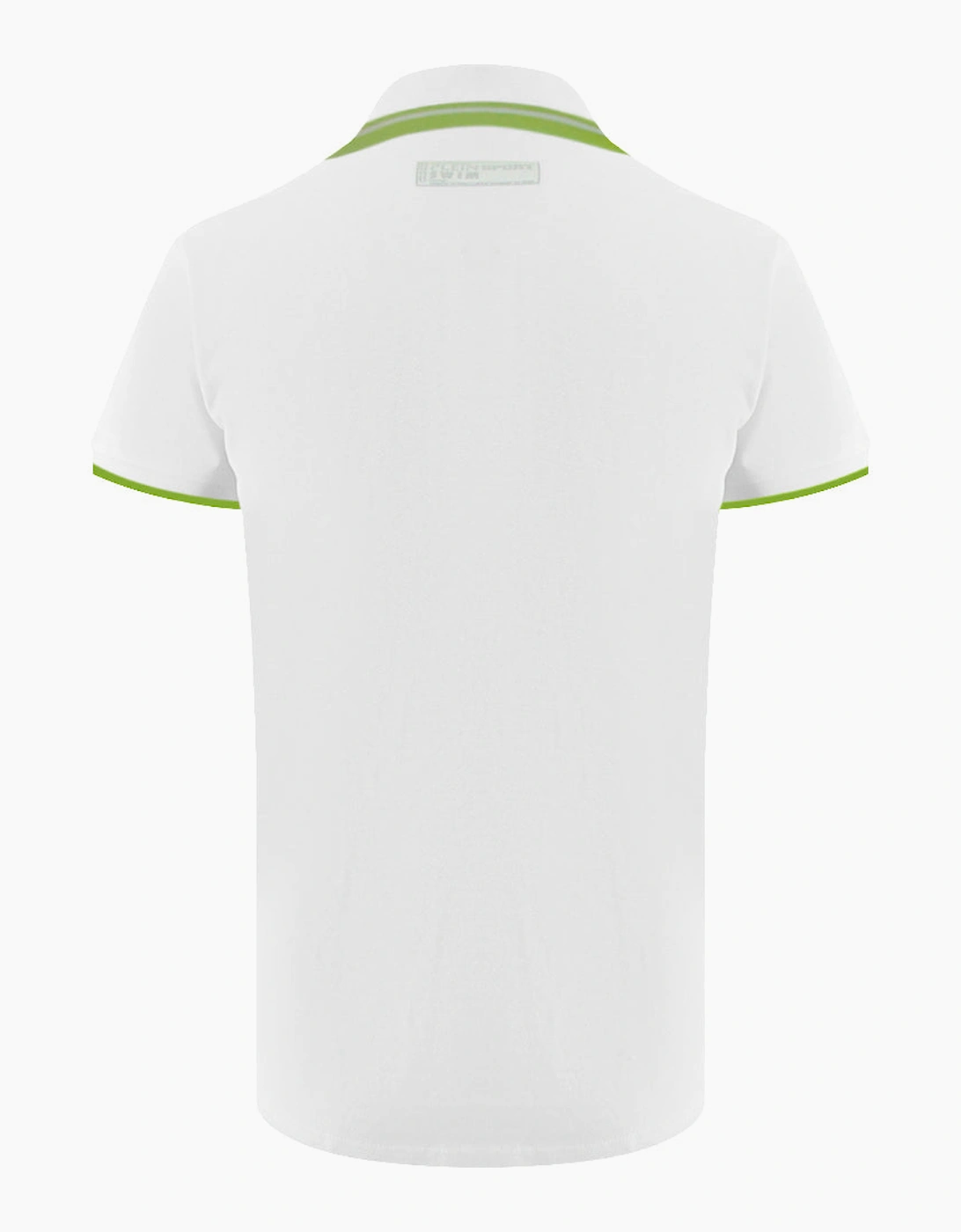 Plein Sport Performance Logo Stretch White Polo Shirt
