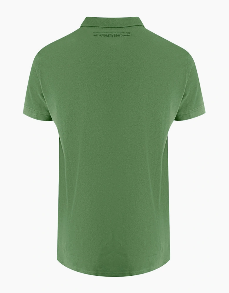 Plein Sport Classic Logo Stretch Green Polo Shirt