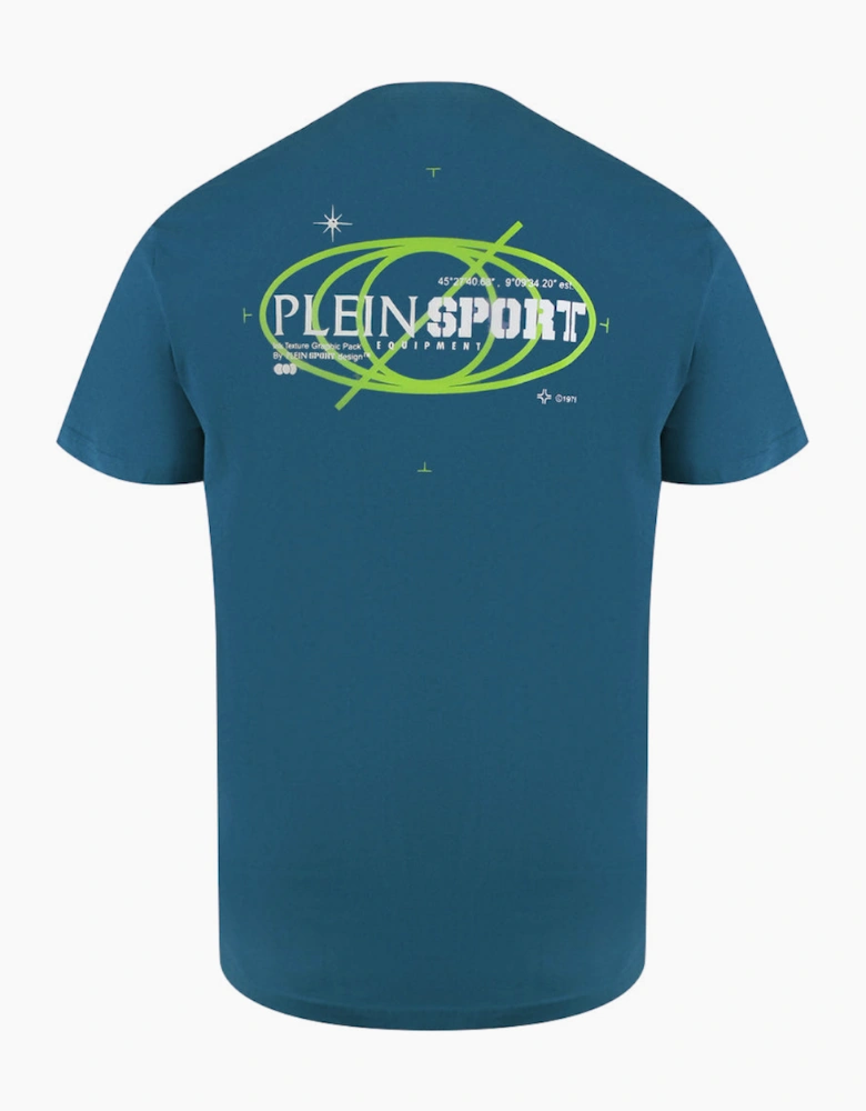 Plein Sport Geo Logo Stretch Navy Blue T-Shirt