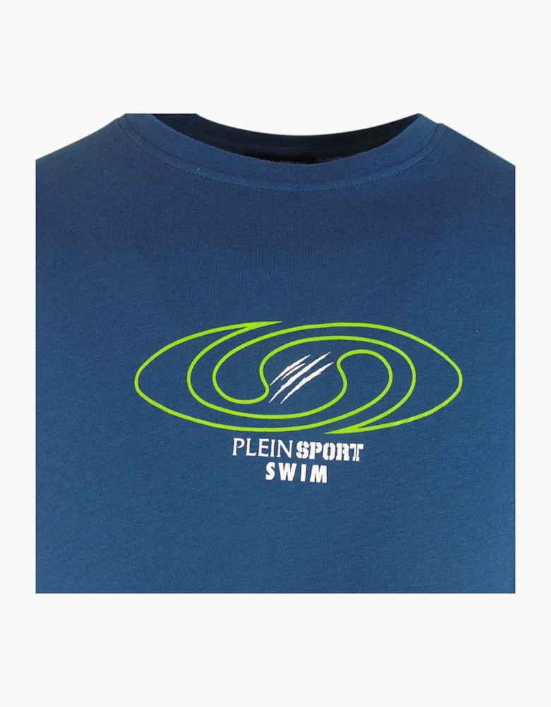 Plein Sport Spiral Logo Navy Blue T-Shirt