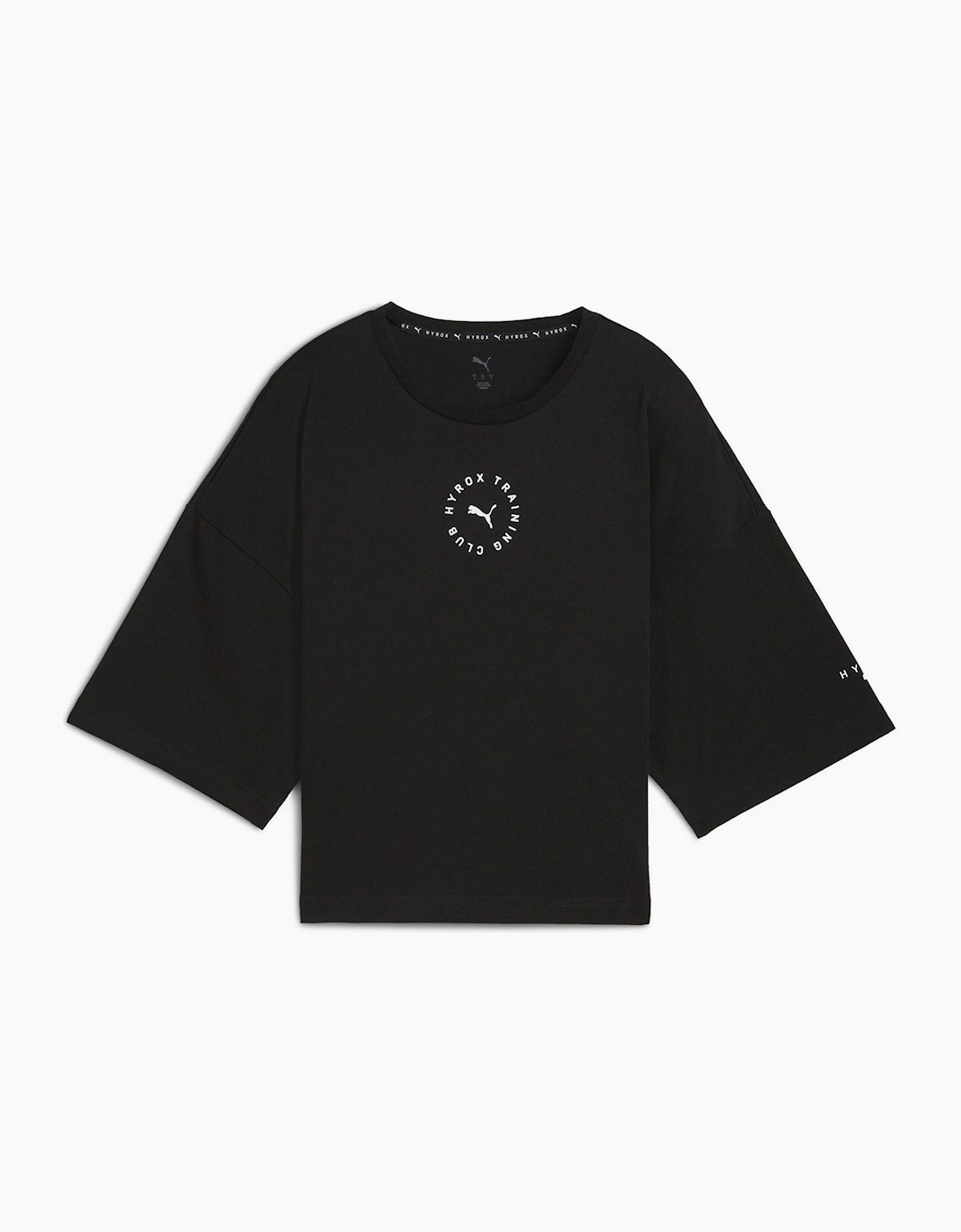 Puma Women's X Hyrox Cropped Lifestyle Baby Tee - Black - Size, 8