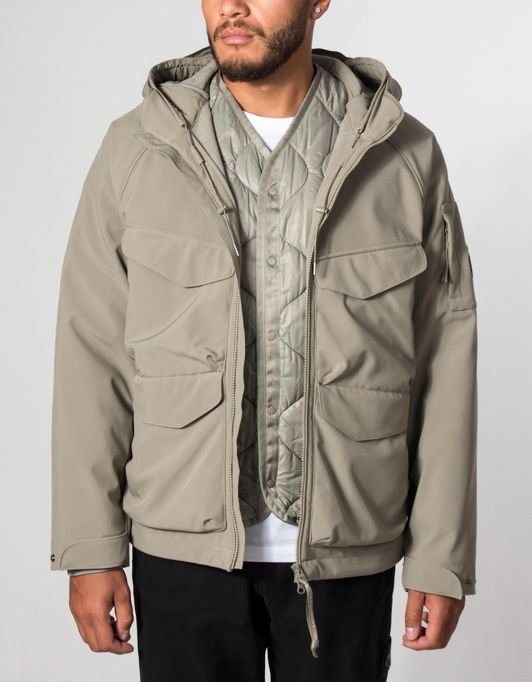 C.P. Shell-R Padded Hooded Lens Jacket