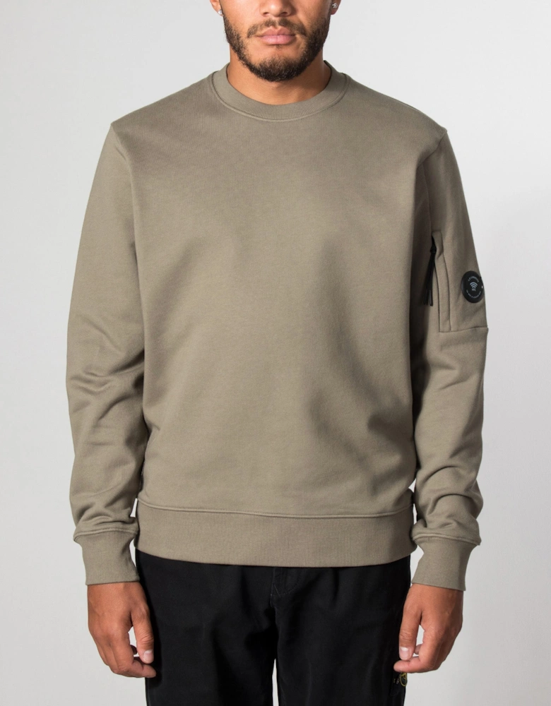 Diagonal Raised Fleece Crewneck Lens Sweatshirt