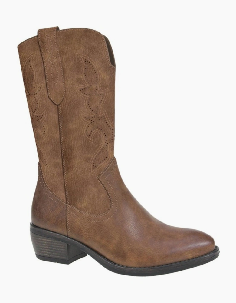 Cipriata Womens Wanda Inside Zip Cowgirl Boots
