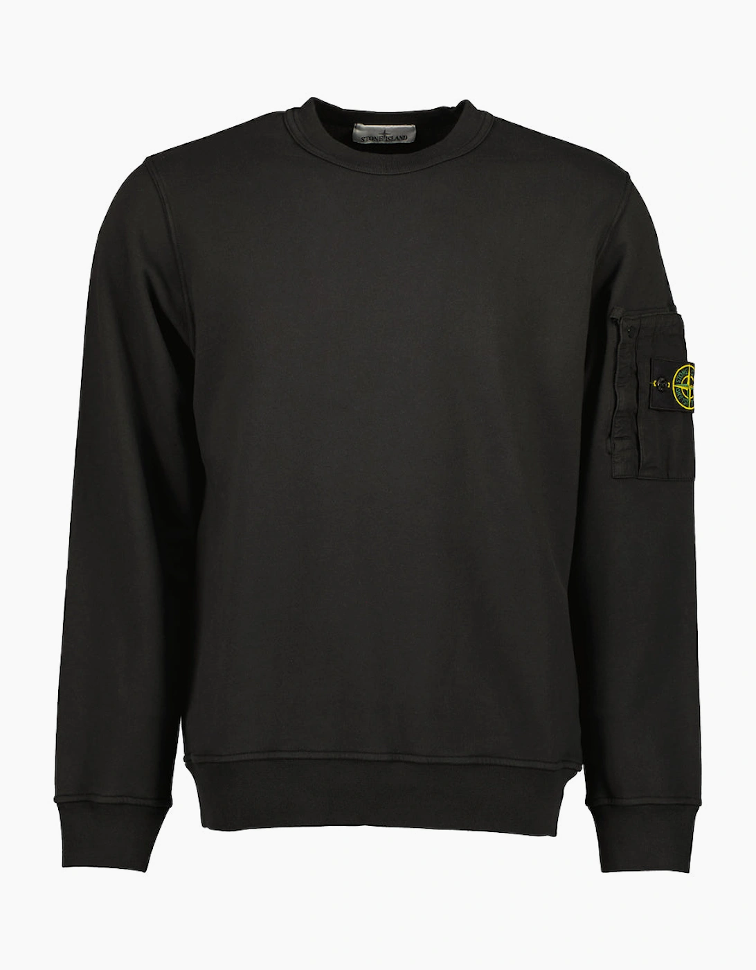 Stone Island Stone Island Men's Cotton Fleece Pocket Sweatshirt - Black