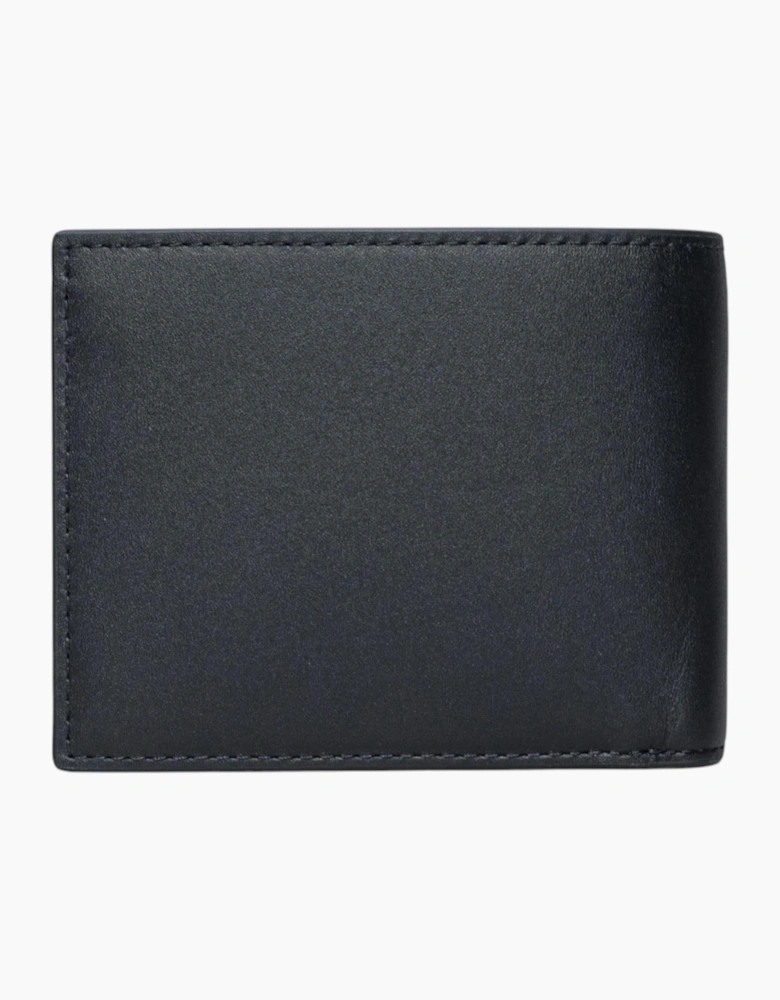 Lacoste Mens Wallet Genuine Leather Small Billfold Credit Card Holder Black
