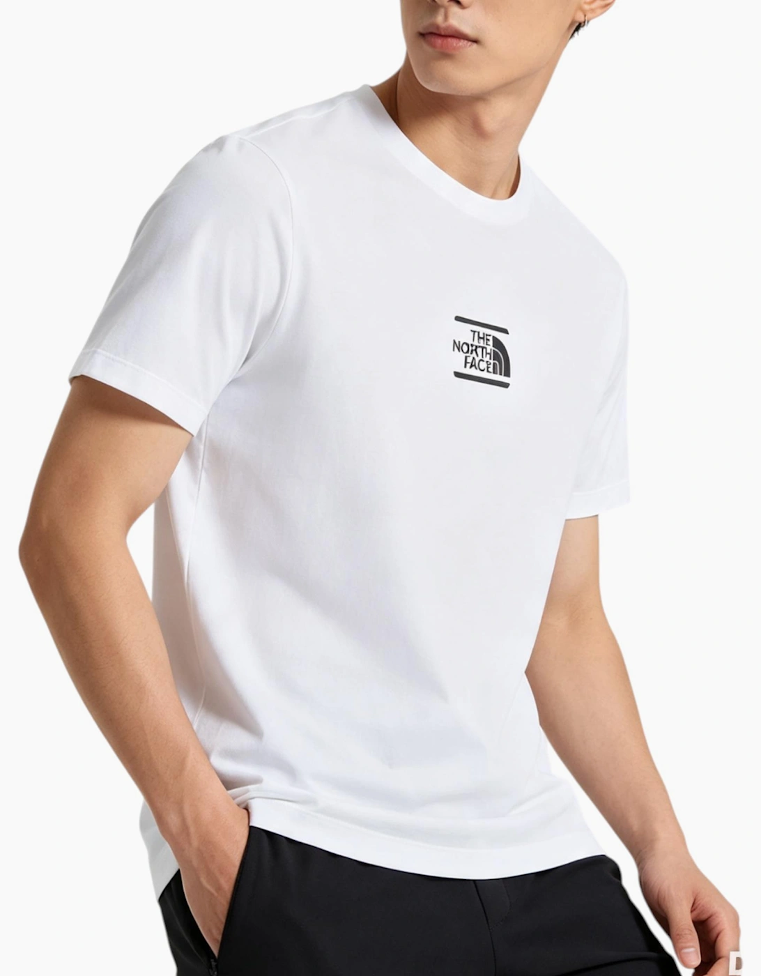 The North Face Mens T Shirt Centre Logo Crew Neck Short Sleeve Cotton Summer Tee