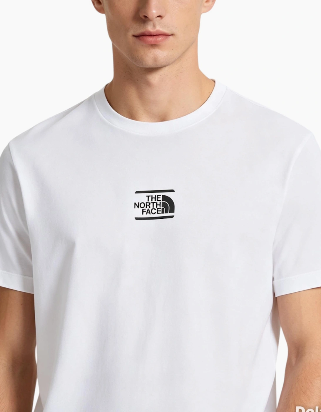 The North Face Mens T Shirt Centre Logo Crew Neck Short Sleeve Cotton Summer Tee