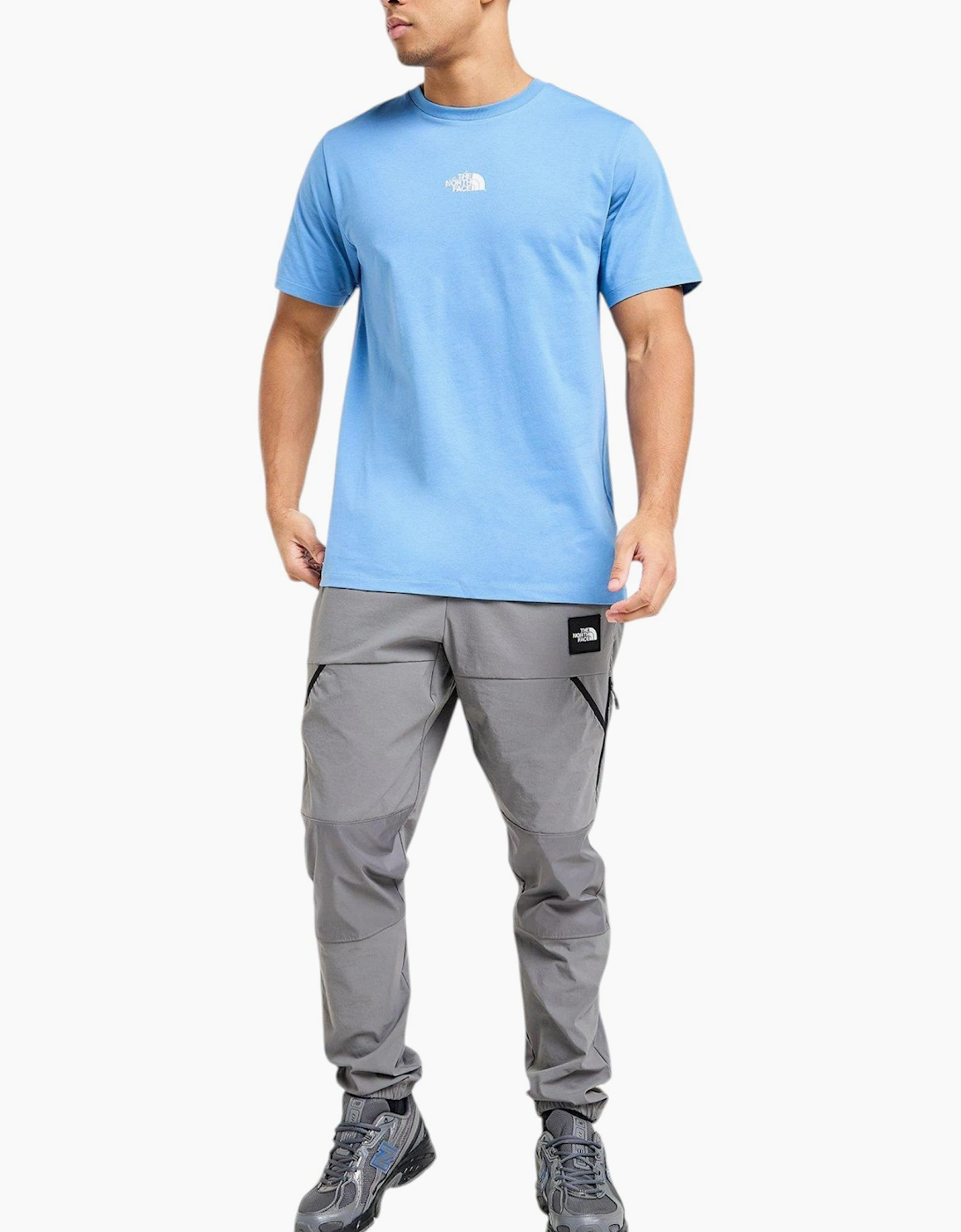 The North Face Mens T Shirt Centre Logo Crew Neck Short Sleeve Cotton Summer Tee