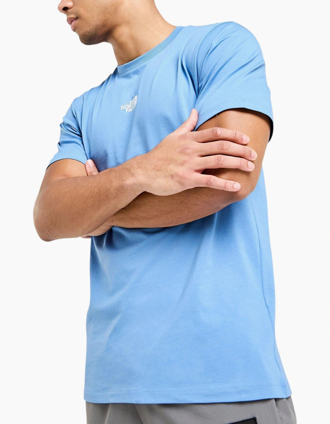 The North Face Mens T Shirt Centre Logo Crew Neck Short Sleeve Cotton Summer Tee
