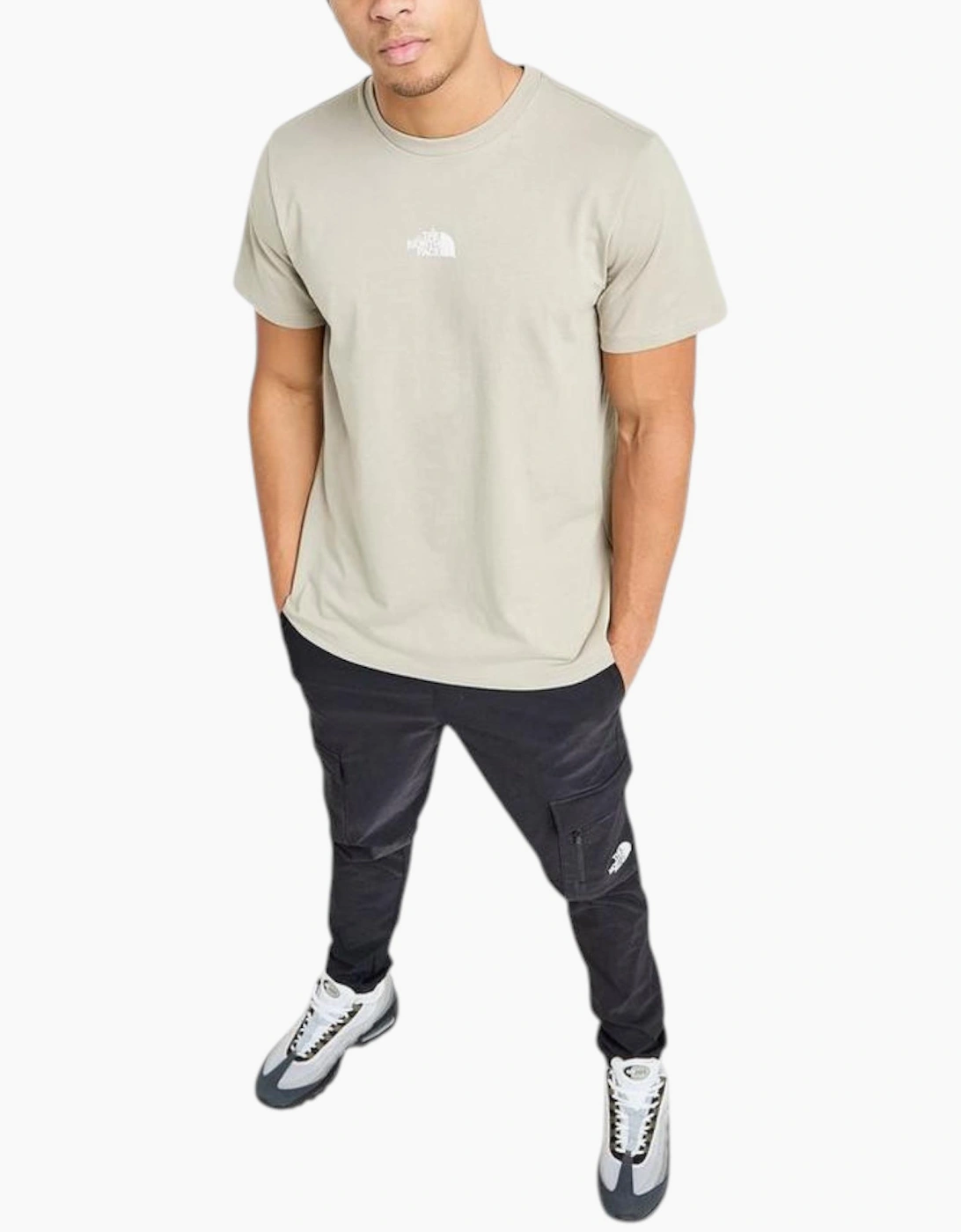 The North Face Mens T Shirt Centre Logo Crew Neck Short Sleeve Cotton Summer Tee