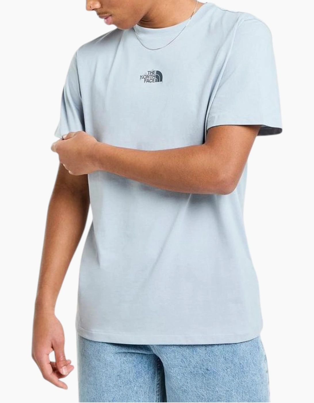 The North Face Mens T Shirt Centre Logo Crew Neck Short Sleeve Cotton Summer Tee