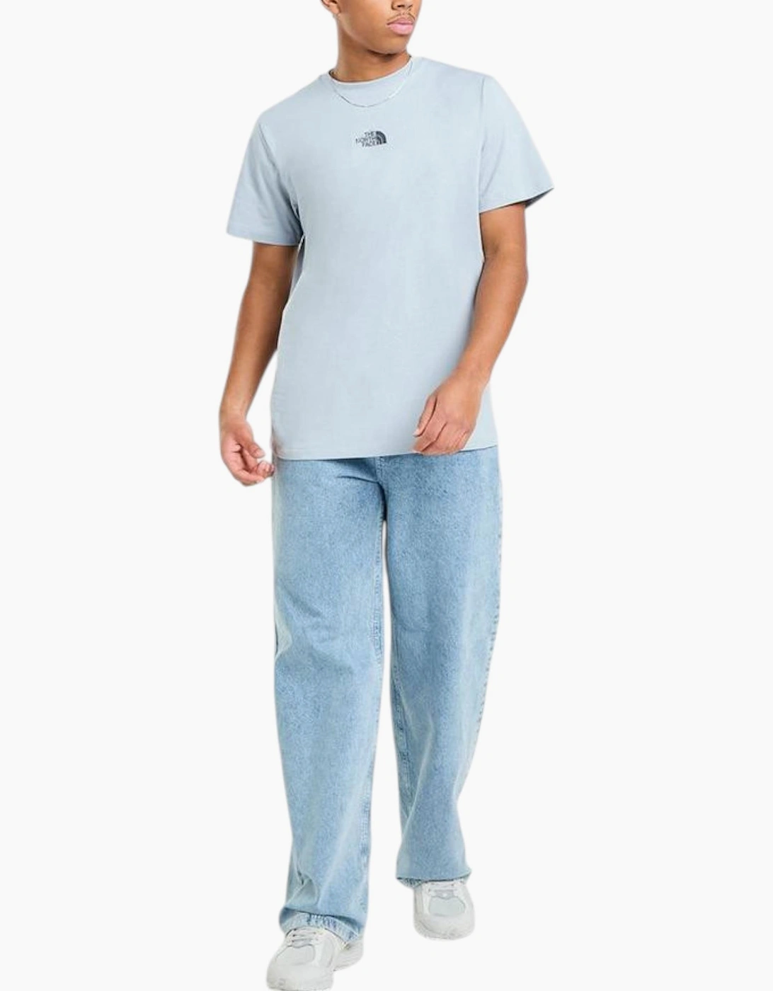 The North Face Mens T Shirt Centre Logo Crew Neck Short Sleeve Cotton Summer Tee