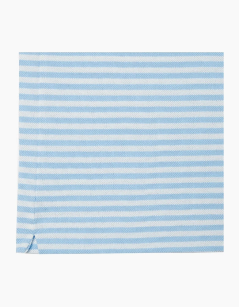 Lacoste Men's Classic Short Sleeved Striped Blue Polo Shirt