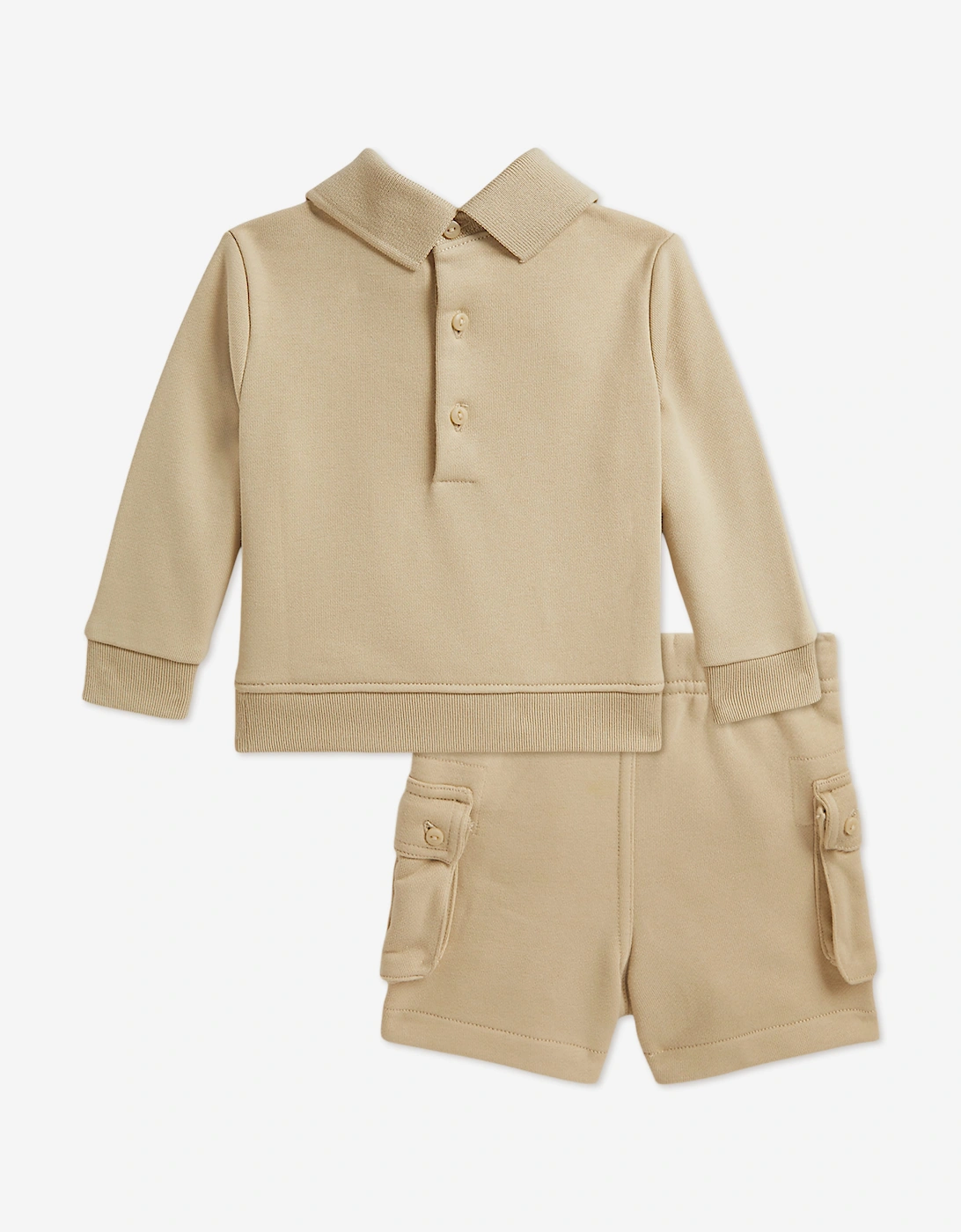 Ralph Lauren Baby Boys Easy French Terry Short Set in Beige