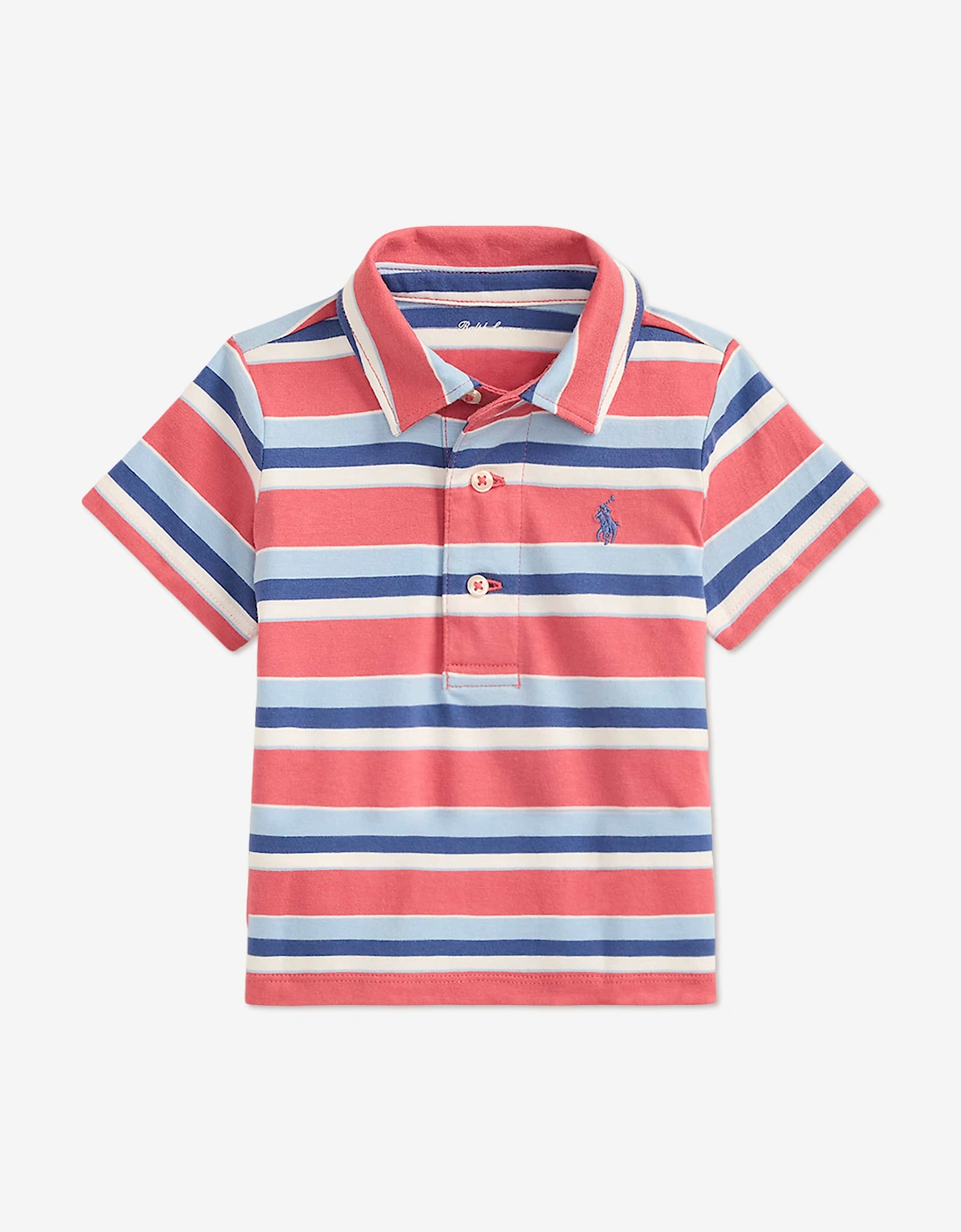 Ralph Lauren Baby Boys Striped Jersey Short Set in Pink