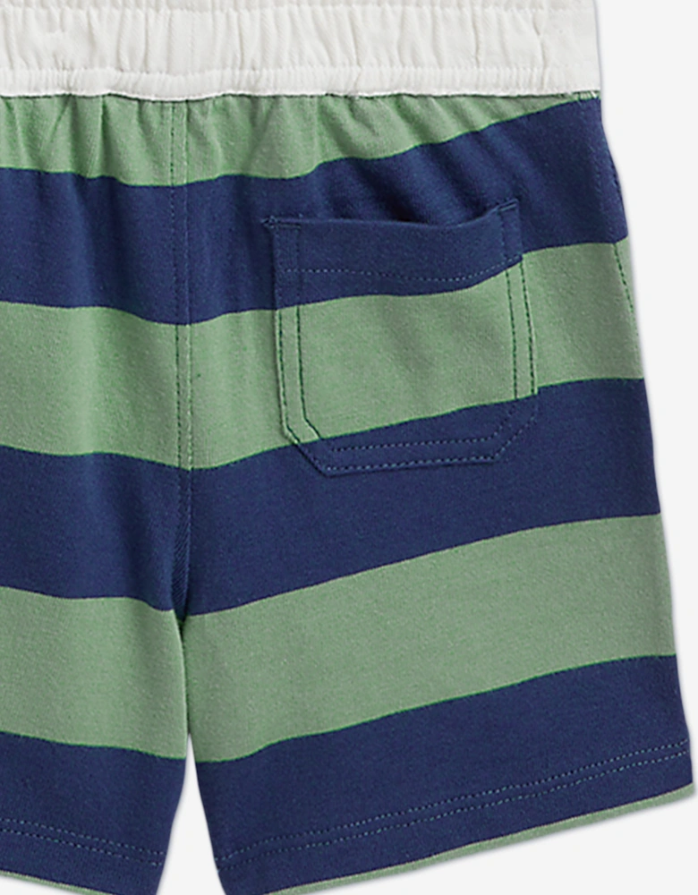 Ralph Lauren Baby Boys Striped Jersey Short Set in Green