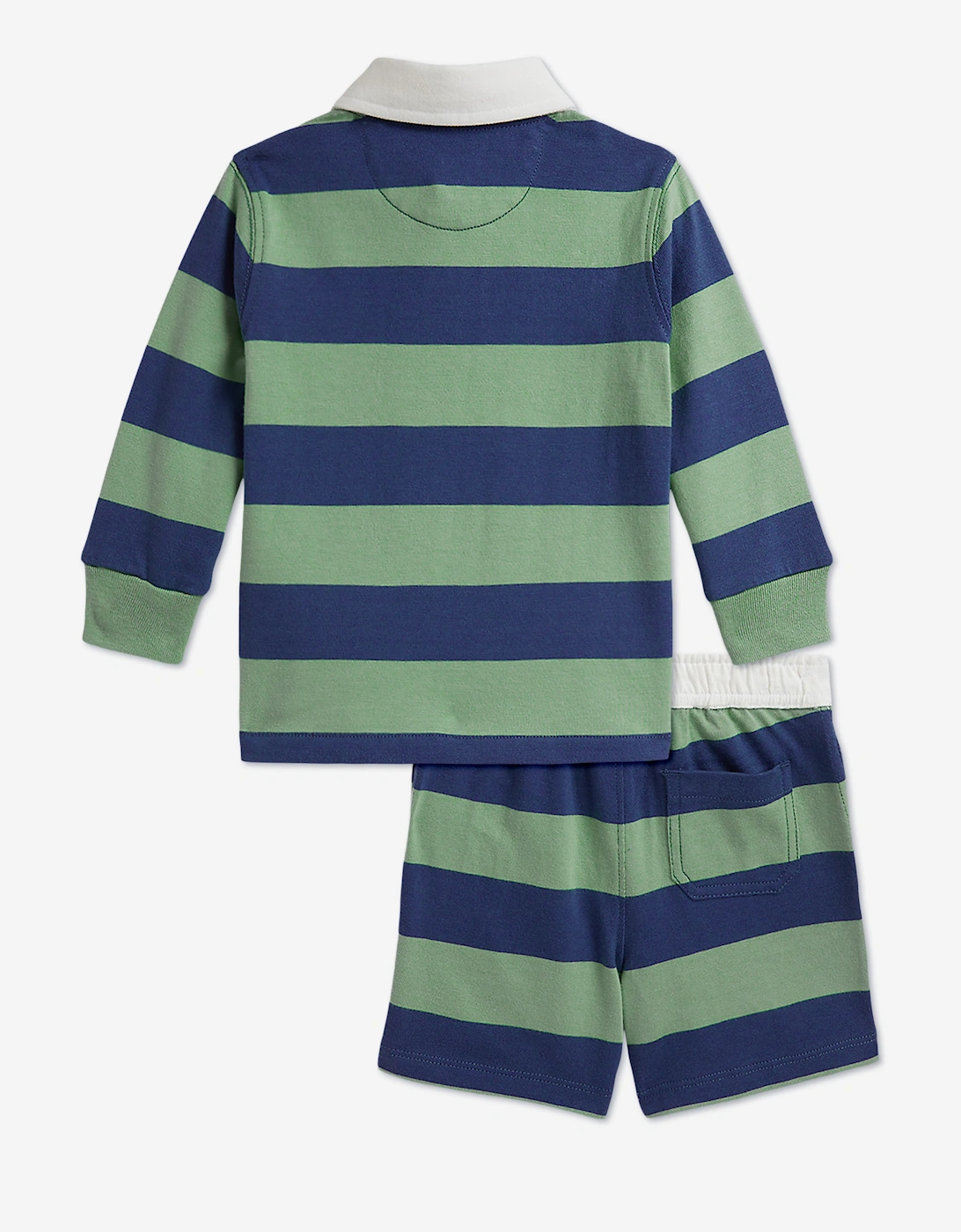 Ralph Lauren Baby Boys Striped Jersey Short Set in Green