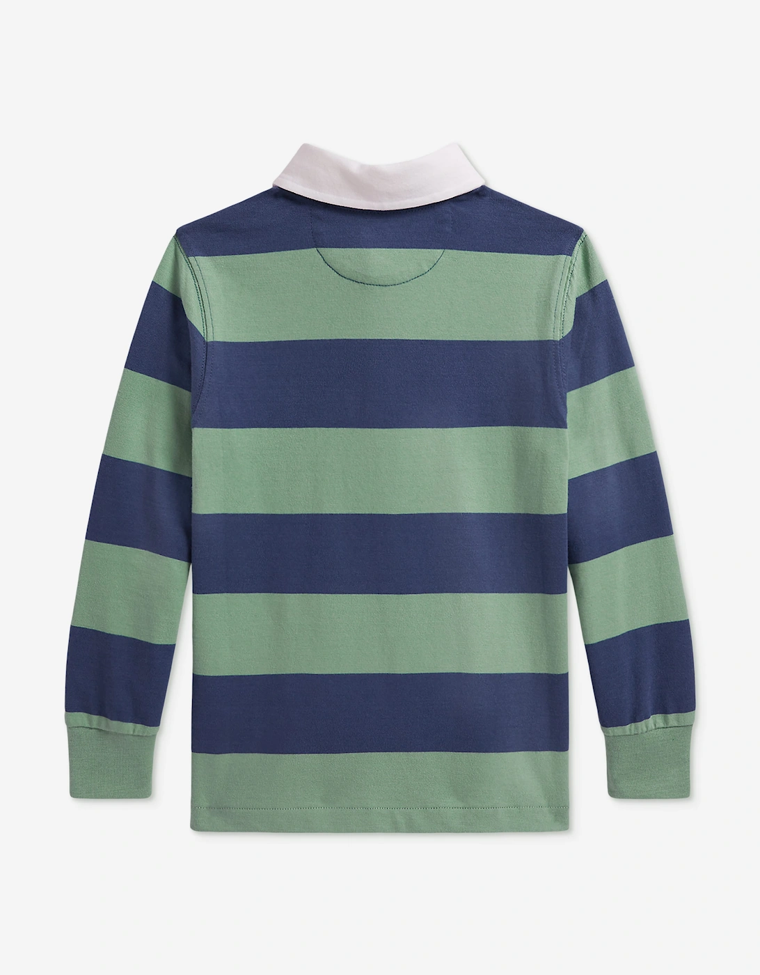 Ralph Lauren Boys Striped Jersey Rugby Shirt in Green