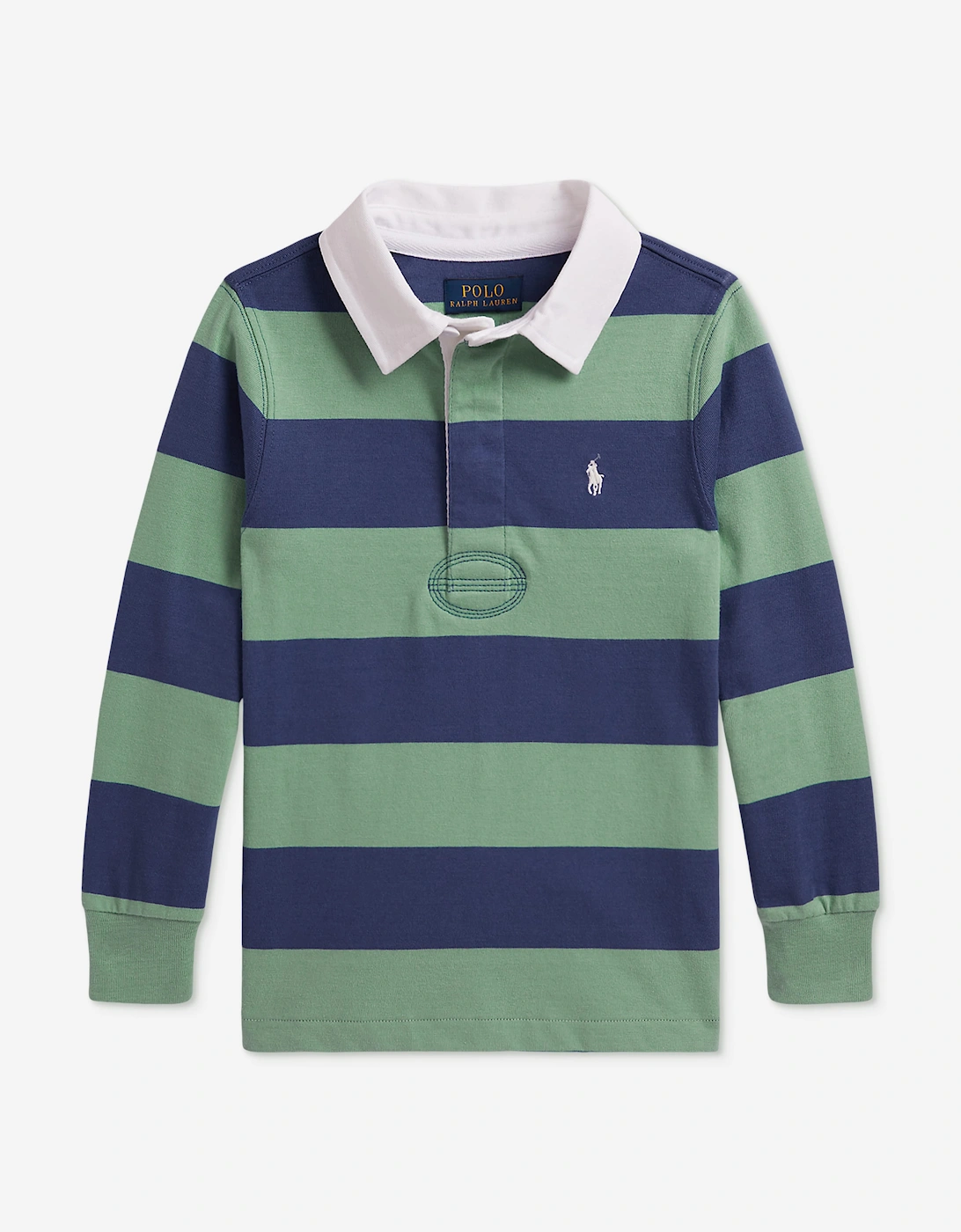 Ralph Lauren Ralph Lauren Boys Striped Jersey Rugby Shirt in Green