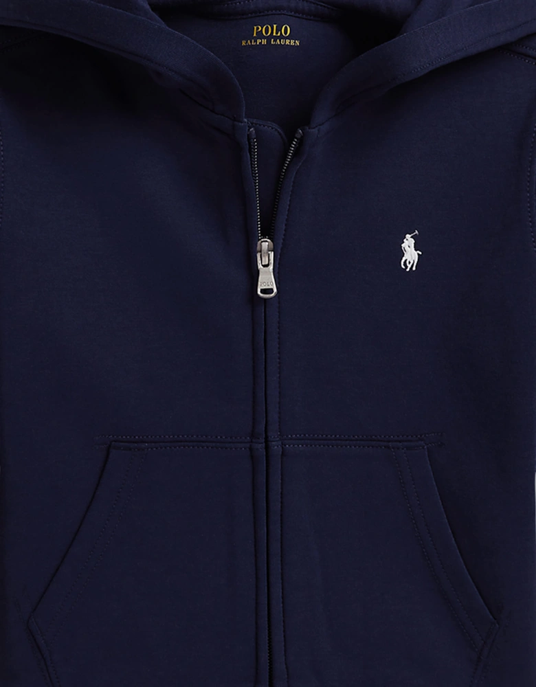 Ralph Lauren Boys Double Knit Tech Zip Up Top in Navy