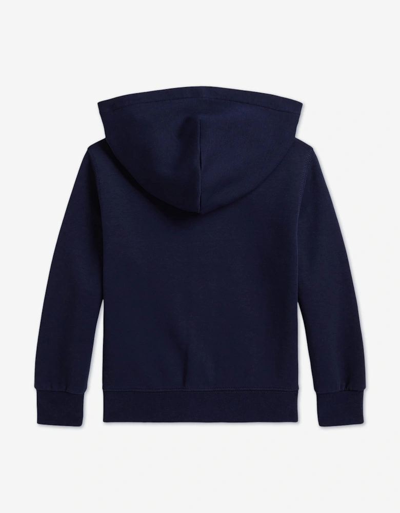 Ralph Lauren Boys Double Knit Tech Zip Up Top in Navy