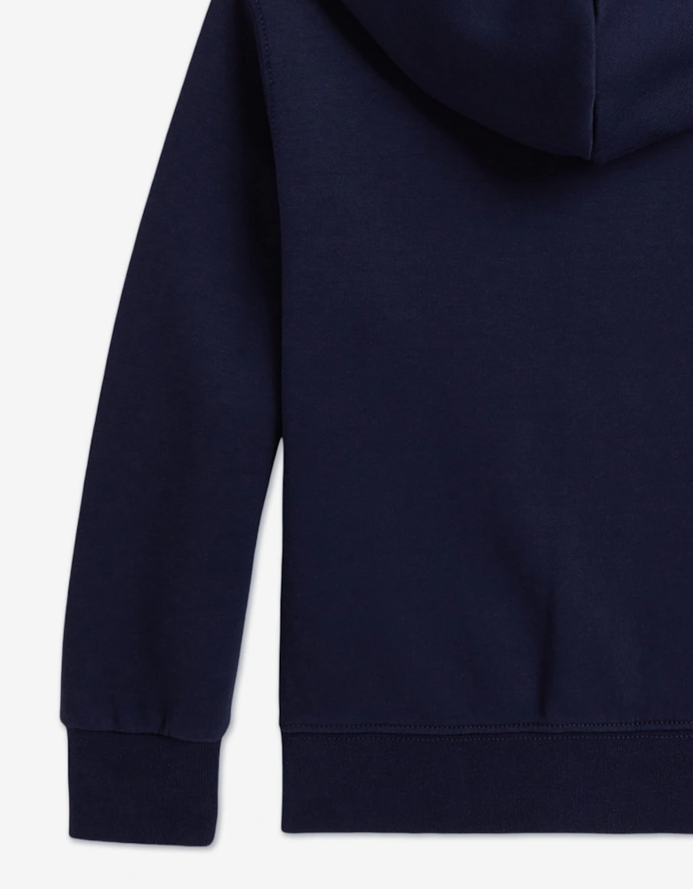 Ralph Lauren Boys Double Knit Tech Zip Up Top in Navy