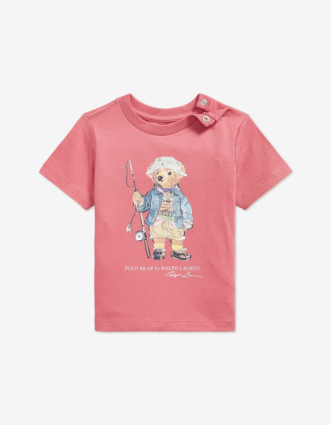 Ralph Lauren Baby Boys Polo Bear T-Shirt in Pink