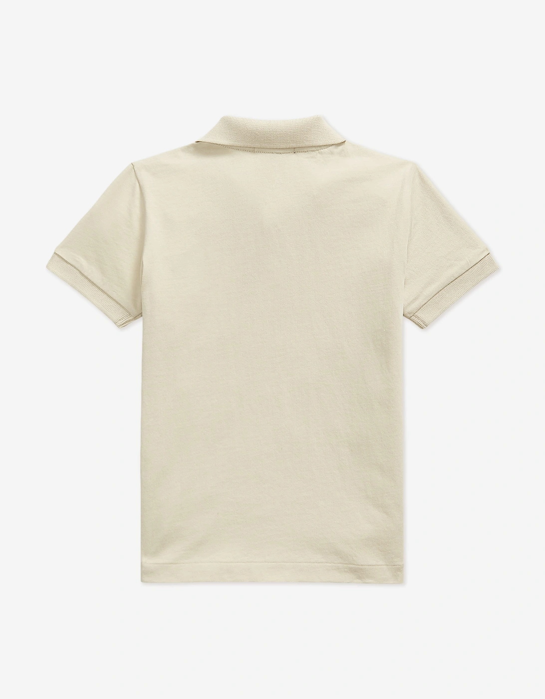 Ralph Lauren Boys Jersey Pocket Polo Shirt in Beige
