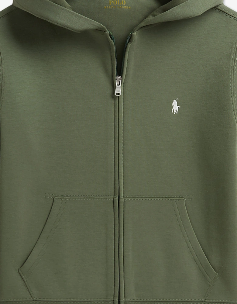 Ralph Lauren Boys Double Knit Tech Zip Up Top in Green