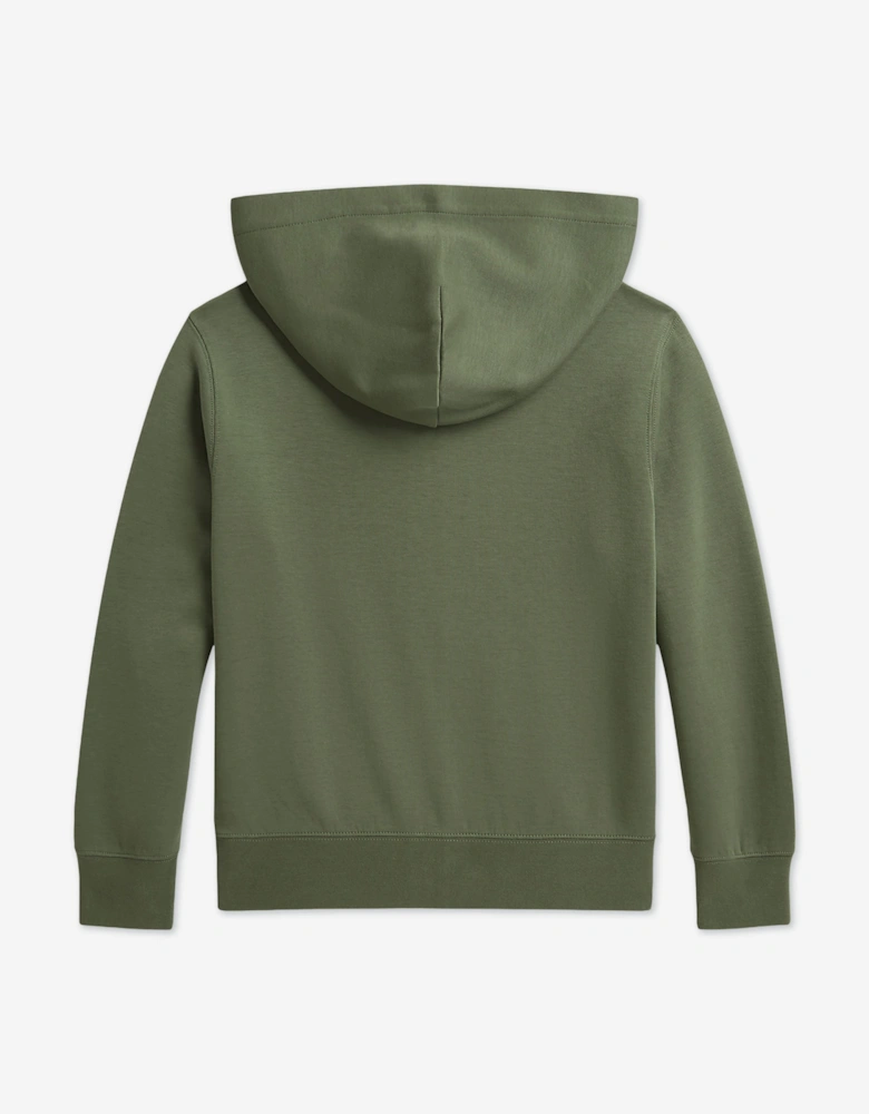 Ralph Lauren Boys Double Knit Tech Zip Up Top in Green