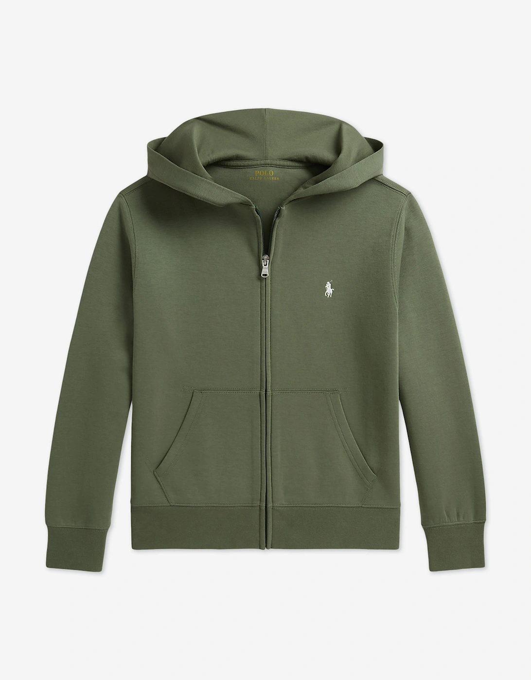Ralph Lauren Boys Double Knit Tech Zip Up Top in Green, 5 of 4
