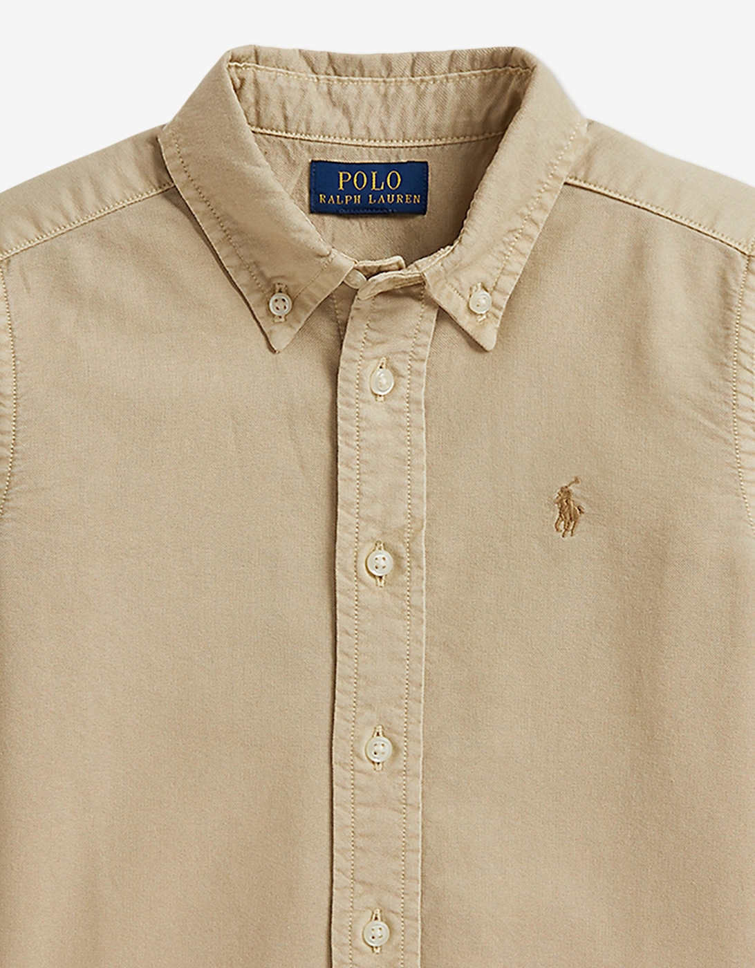 Ralph Lauren Boys Cotton Oxford Shirt in Ivory