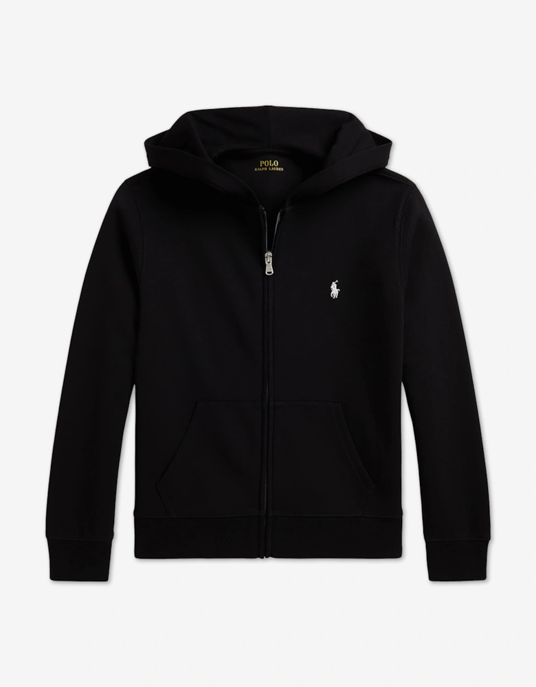 Ralph Lauren Boys Double Knit Tech Zip Up Top in Black