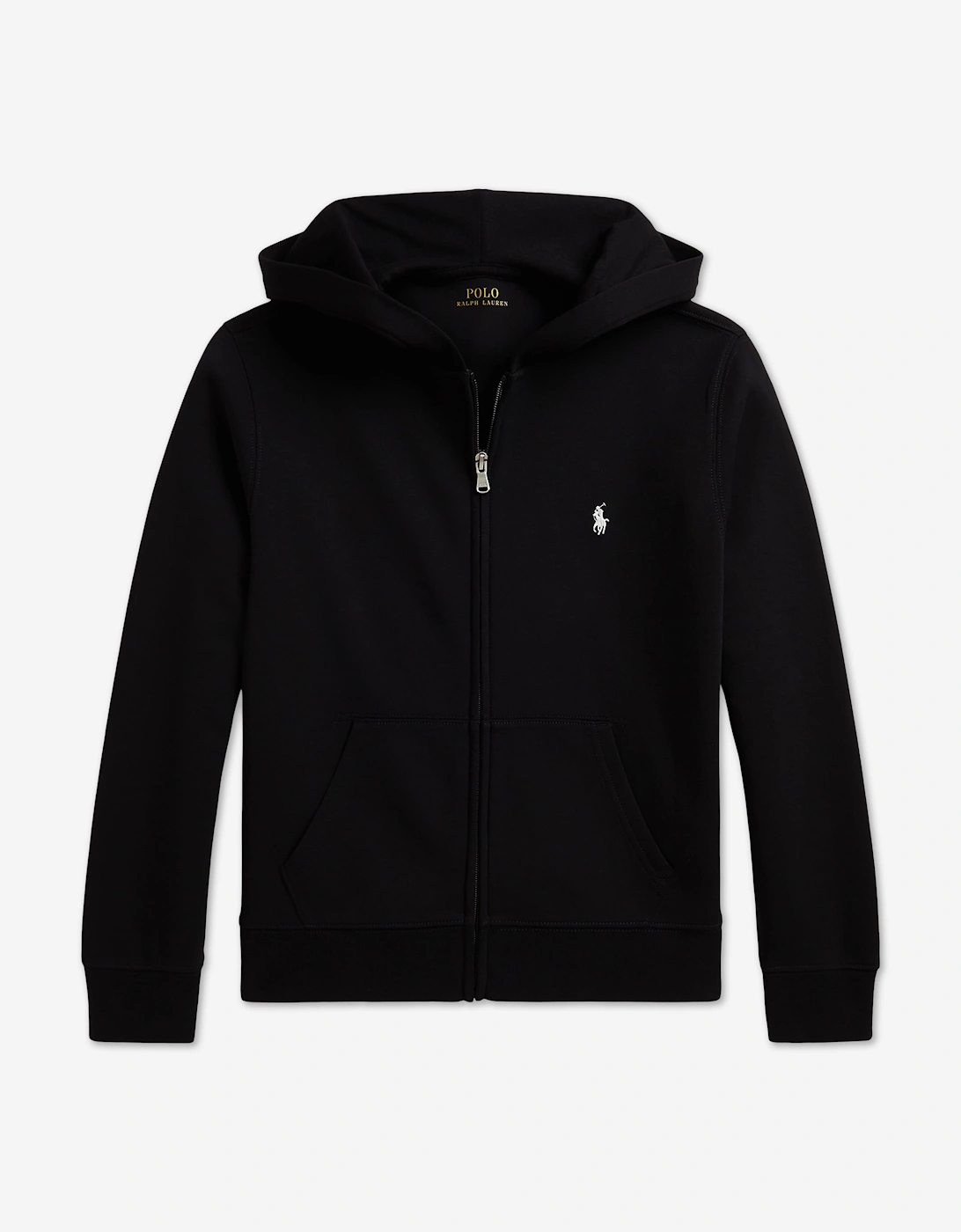 Ralph Lauren Boys Multi  Double Knit Tech Zip Up Top  Black - Size 14 Years/15 Years/16 Years Kids