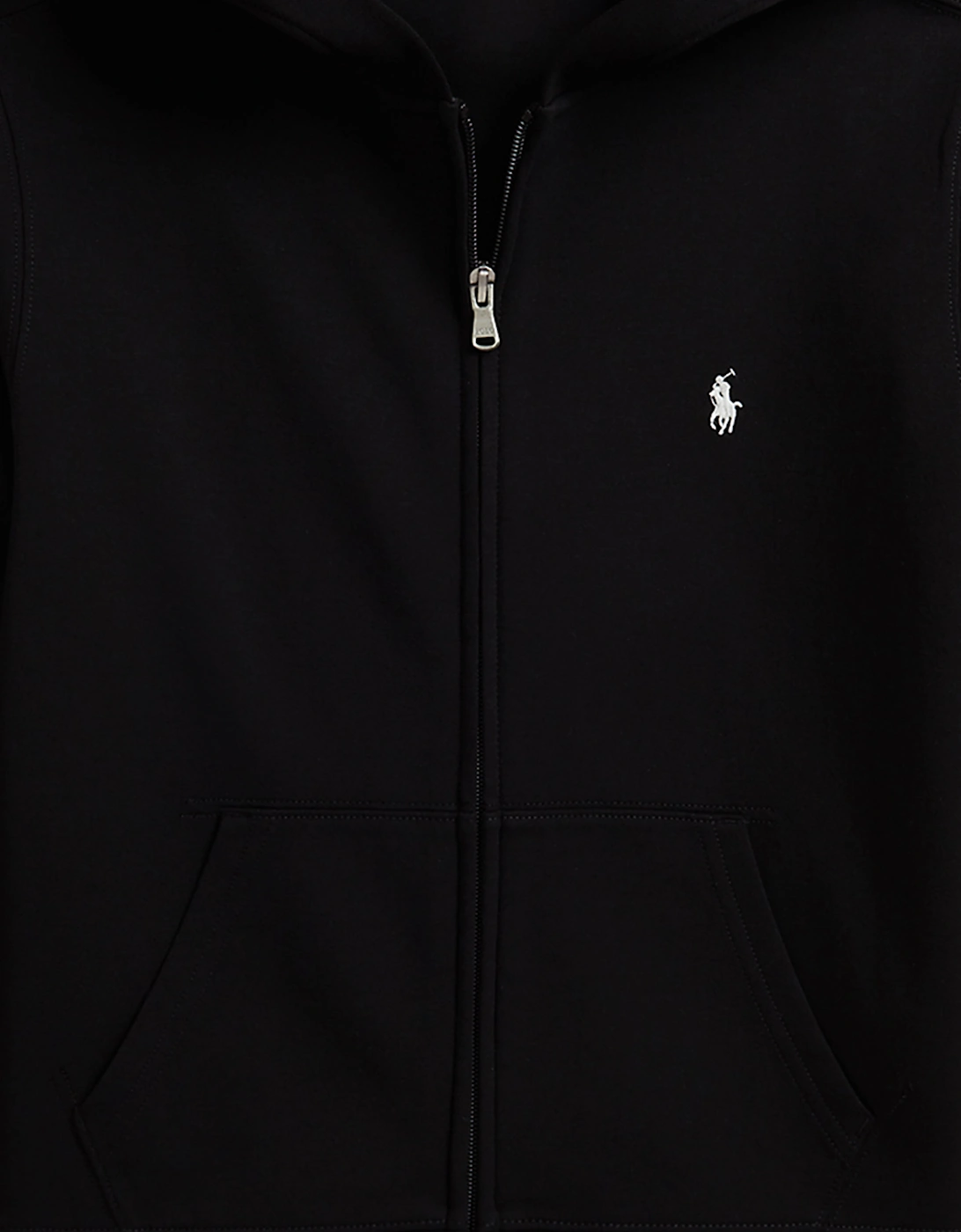 Ralph Lauren Boys Double Knit Tech Zip Up Top in Black