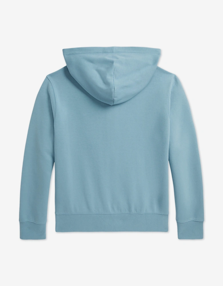 Ralph Lauren Boys Double Knit Tech Zip Up Top in Blue