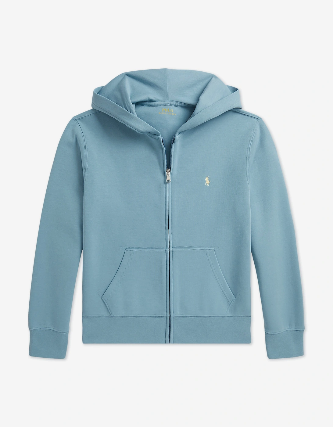 Ralph Lauren Boys Double Knit Tech Zip Up Top in Blue, 5 of 4