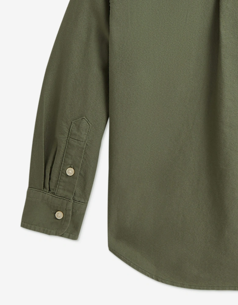 Ralph Lauren Boys Cotton Oxford Shirt in Green