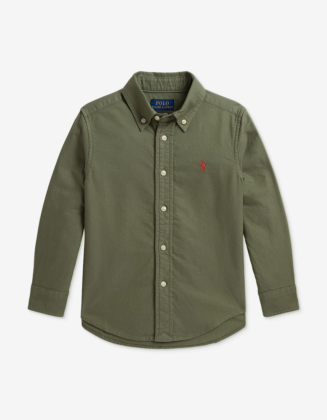 Ralph Lauren Boys Cotton Oxford Shirt in Green