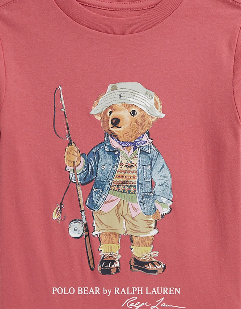 Ralph Lauren Boys Polo Bear T-Shirt in Pink