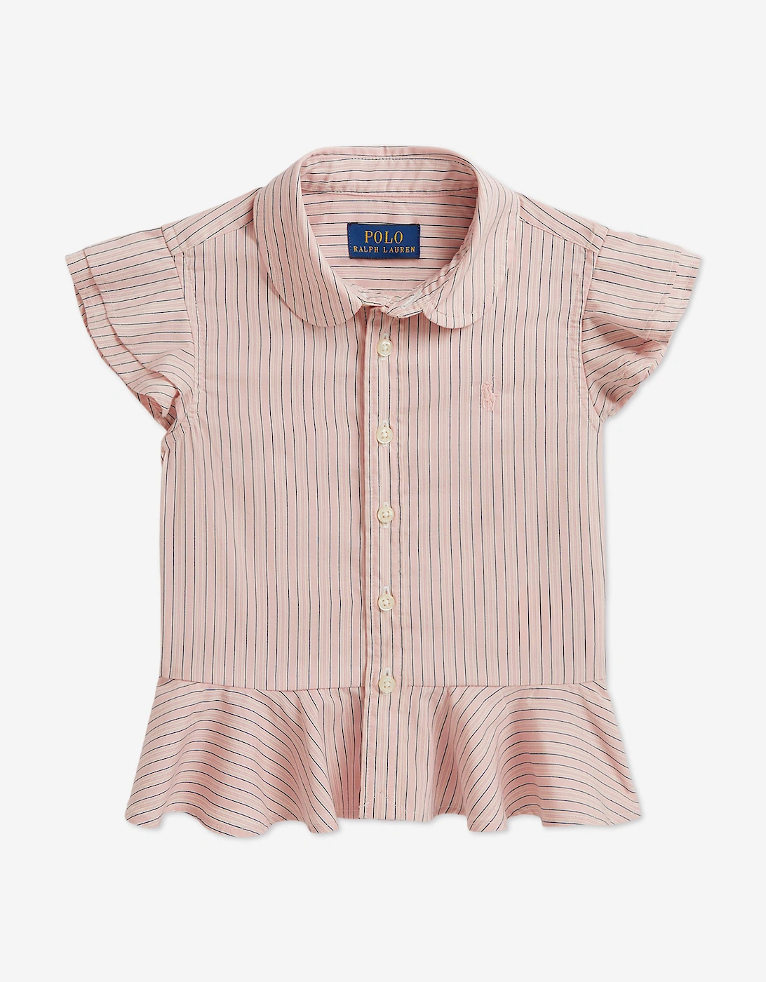 Ralph Lauren Girls Cotton Dobby Blouse in Pink