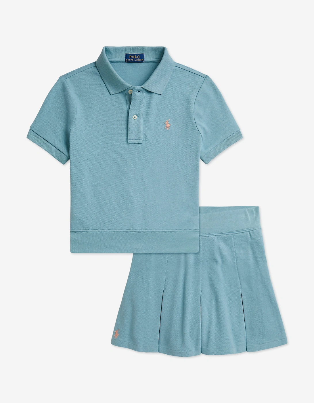 Ralph Lauren Girls 2 Piece Skirt Set in Blue